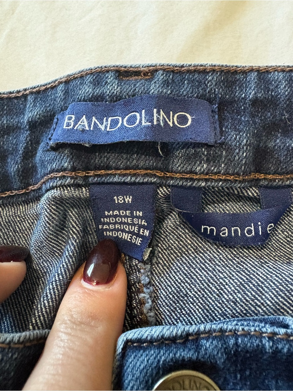 Bandolino - Mandie - Dark Blue Denim Jeans -18W - Picture 2 of 7